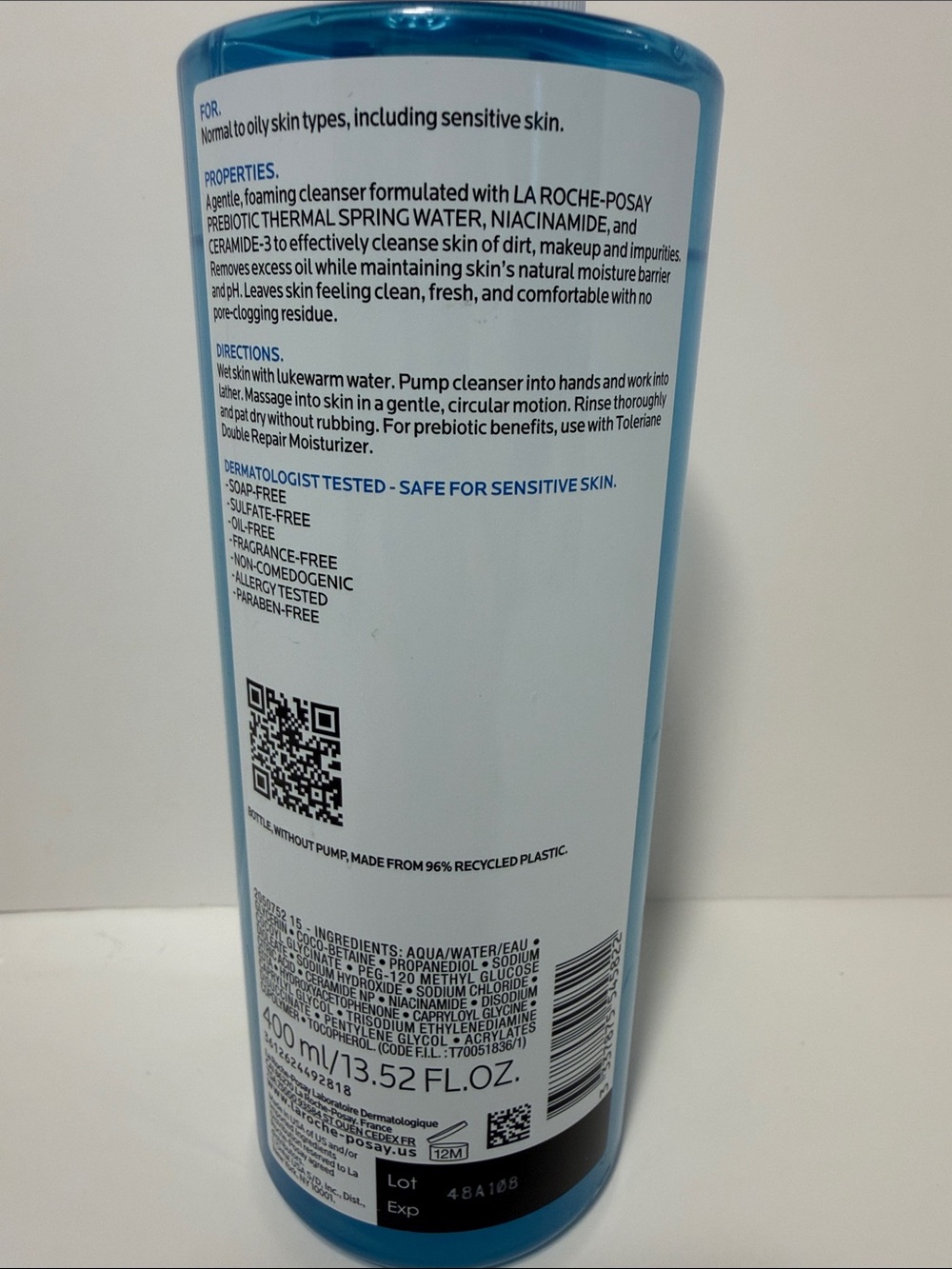 La Roche-Posay Toleriane Purifying Foaming Cleanser - Blue - Picture 2 of 4